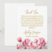 Sympathy Tulip Funeral Thank You Card Dankeskarte (Vorne/Hinten)