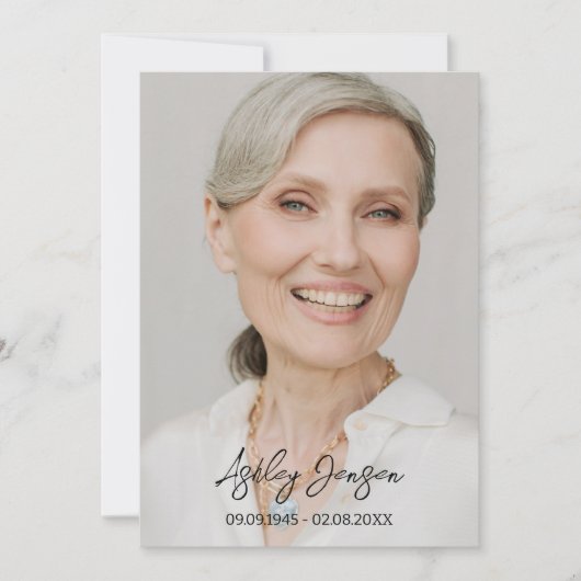 Sympathy Tulip Photo Funeral Thank You Card Dankeskarte (Vorderseite)