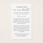 Sympathy USA Flag Cross Funeral Prayer Card (Rückseite)