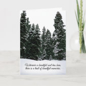 Sympathy Winter Scene Tender Greeting Card Dankeskarte (Vorderseite)