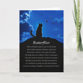 Sympathy with Cat and Butterflies and Spiritual Karte (Vorderseite)