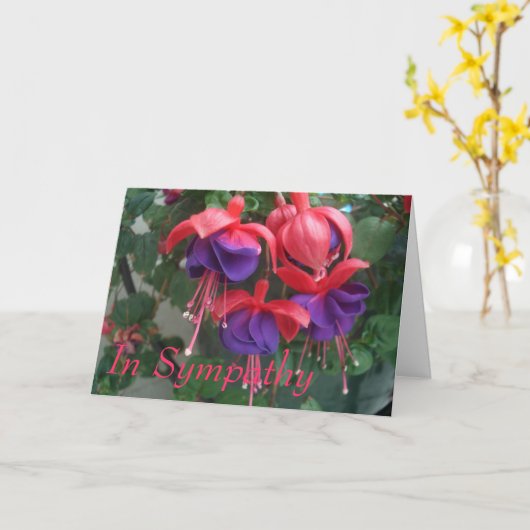 SympathyFuschia Karte (Gelbe Blume)