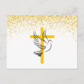 Symphaty Beerdigung Danke-Card - Imitats Glitzer Postkarte (Vorderseite)