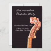 SYMPHONIA CLASSIC MUSIC ABSCHLUSS MONOGRAM braun Einladung (Rückseite)