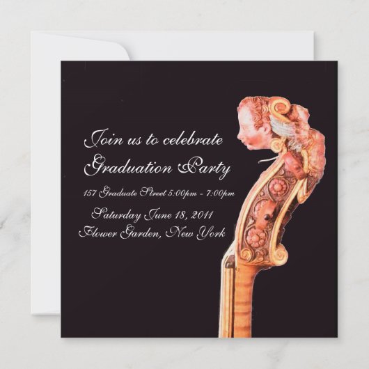 SYMPHONIA CLASSIC MUSIC ABSCHLUSS MONOGRAM EINLADUNG (Rückseite)