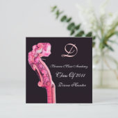 SYMPHONIA CLASSIC MUSIC ABSCHLUSS MONOGRAMM Metall Einladung (Stehend Vorderseite)