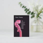 SYMPHONIA CLASSIC MUSIC Pink Fuchsia Violin Scroll Visitenkarte (Stehend Vorderseite)