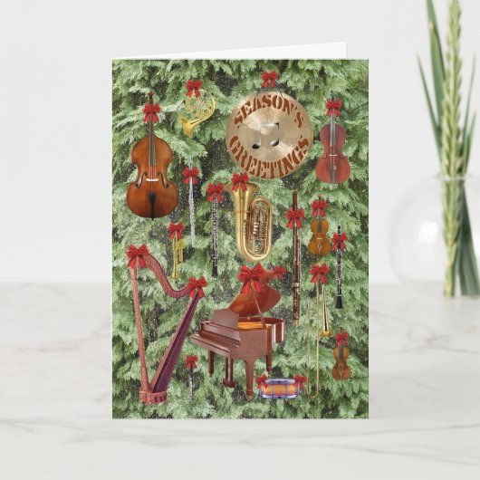 Symphonic Season's Greetings Feiertagskarte (Vorderseite)