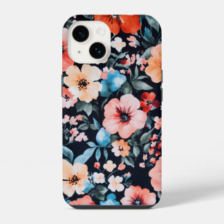 Symphonie am Mitternachtsgarten Print | Bold Flora iPhone 14 Hülle