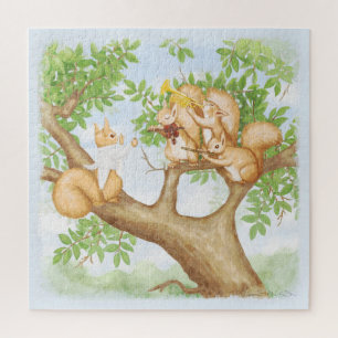 Symphonie der Eichhörnchen Leinwanddruck Puzzle