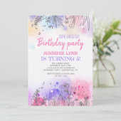 Symphonie der Farbeinladung Einladung (Stehend Vorderseite)