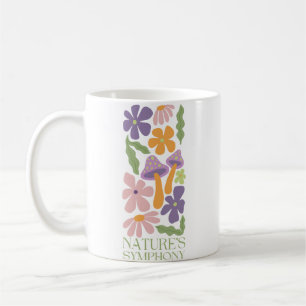 Symphonie der Natur farbenfrohes minimalistisches  Kaffeetasse