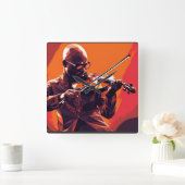 SYMPHONIE DES FUNKS Nr. 1 Quadratische Wanduhr (Zuhause)