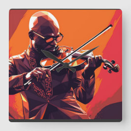 SYMPHONIE DES FUNKS Nr. 1 Quadratische Wanduhr