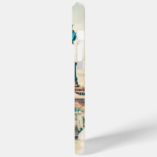 Symphonie in New York: Freiheitsstatue & Gelbes Ta Case-Mate iPhone Hülle (Rückseite / Links)