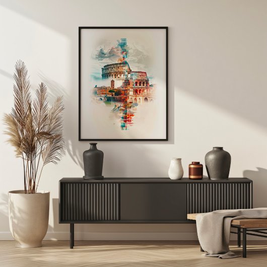 Symphonie in Rom: Kolosseum und Trevi-Brunnen Poster