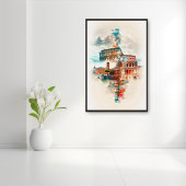 Symphonie in Rom: Kolosseum und Trevi-Brunnen Poster