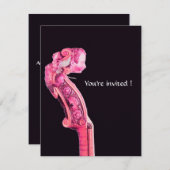 SYMPHONIE/KLASSIKISCHE MUSIK, Fuchsia Einladung (Vorne/Hinten)