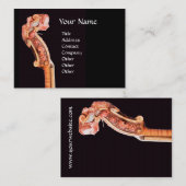 SYMPHONIE, KLASSISCHE MUSIK ANTIQUE VIOLIN SCROLL VISITENKARTE (Vorne/Hinten)
