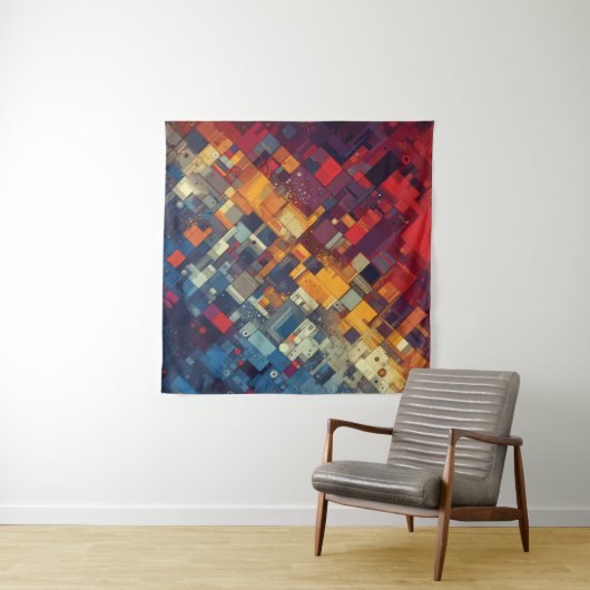 Symphonie von Formen und Farben Wandteppich (Beispiel (Horizontal))