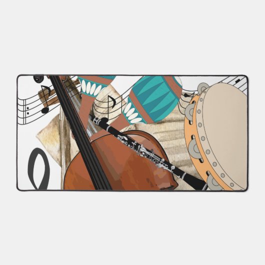 Symphonie von Instrumenten Schreibtischunterlage (Vorderseite)
