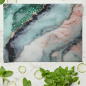 Symphonie - Weiß Geschirrtuch (Gefaltet)