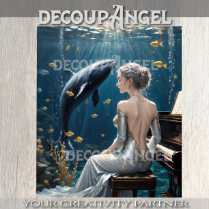 Symphony - Deep Ocean - Decoupage - Seidenpapier