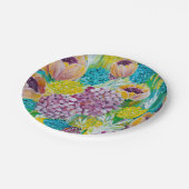Symphony Hydrangea Poppy Floral Paper Teller (Schrägansicht)