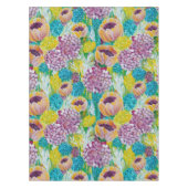 Symphony Hydrangea Poppy Floral Tablecloth Tischdecke (Vorderseite)