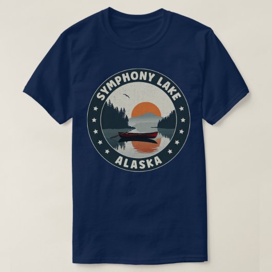 Symphony Lake Alaska Sunset TShirt (Design vorne)