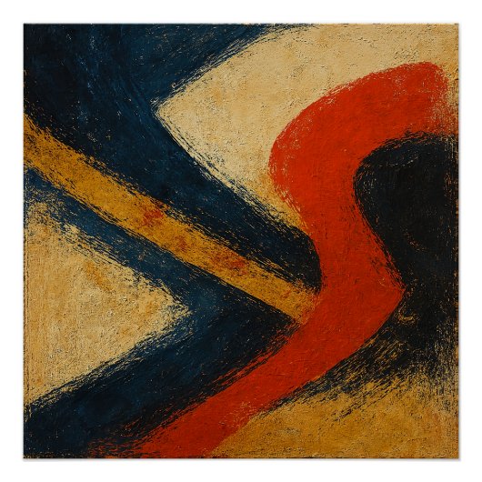 "Symphony of Currents" Kyoto Edo Abstract Poster (Vorderseite)