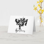 SYMPHONY-Orchester in einem stilisierten Design Karte (Gelbe Blume)