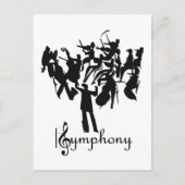 SYMPHONY-Orchester in einem stilisierten Design Postkarte (Vorderseite)