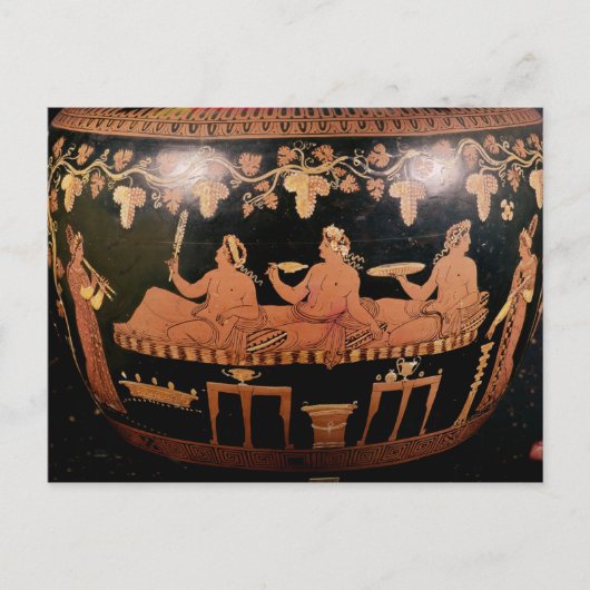 Symposium mit drei Spielern Postkarte (Vorderseite)