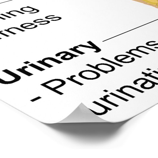 Symptomatik der Fibromyalgie Poster (Ecke)