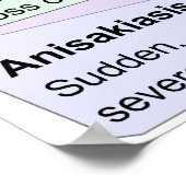 Symptomatik einer Infektion mit rohen Fischen Poster (Ecke)