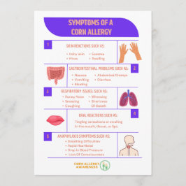 Symptome einer Maisallergie-12x18 Menükarte