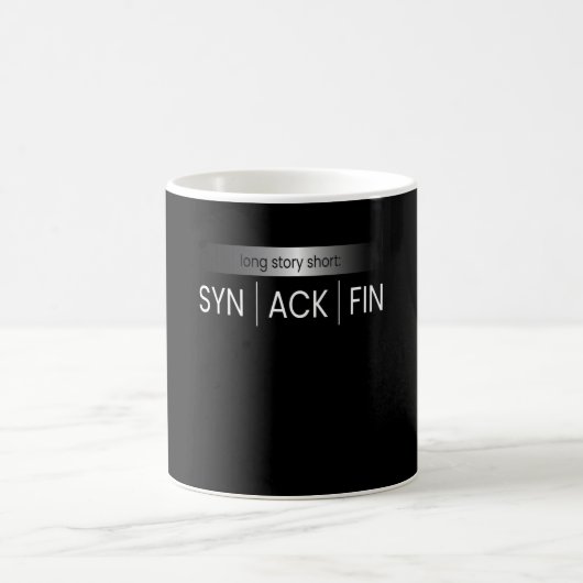 SYN ACK FIN IT Hacker Code Kaffeetasse (Mittel)