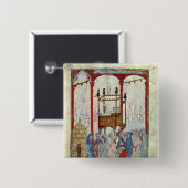 Synagoge, c.1350, Nordspanien Button (Vorne & Hinten)
