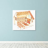 Synagoge. Jahrhundert. Mitteleuropa Leinwanddruck (Insitu (Holzboden))