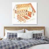 Synagoge. Jahrhundert. Mitteleuropa Leinwanddruck (Insitu (Schlafzimmer))