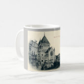 Synagoge-Postkarten-Tasse Straßburgs Frankreich Kaffeetasse (Vorderseite Links)