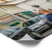 Synagoge zur Architektur von Slonim in Belarus Poster (Ecke)