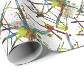 Synapse-medizinisches abstraktes Geschenk Geschenkpapier (Rolleneckpunkt)