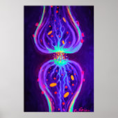 Synapse mit Neurotransmittern Poster (Vorne)