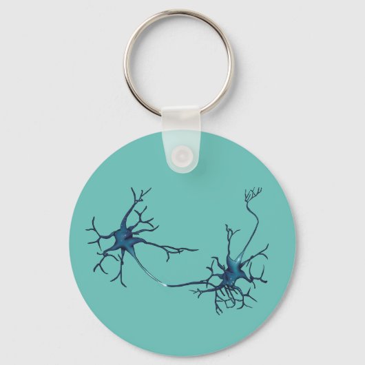 Synapse zwischen Neuronen, Neurowissenschaftsneuro Schlüsselanhänger (Vorderseite)