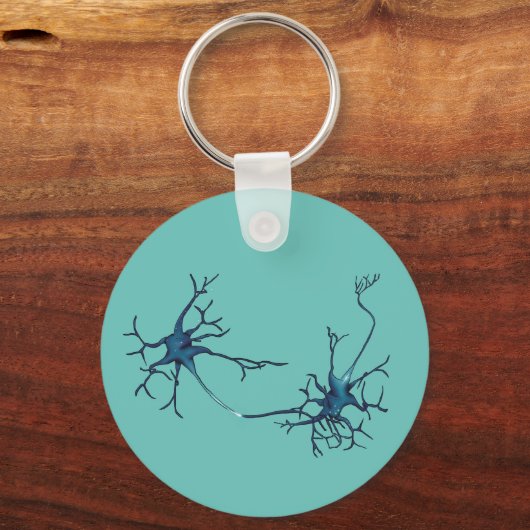 Synapse zwischen Neuronen, Neurowissenschaftsneuro Schlüsselanhänger (Rückseite)