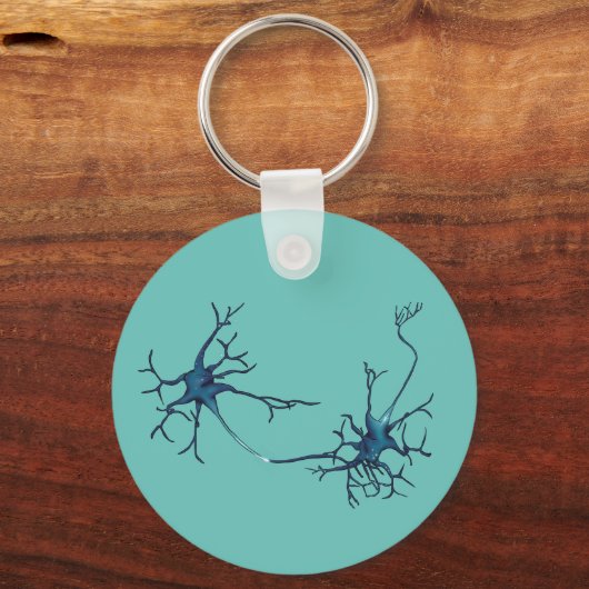 Synapse zwischen Neuronen, Neurowissenschaftsneuro Schlüsselanhänger (Vorderseite)