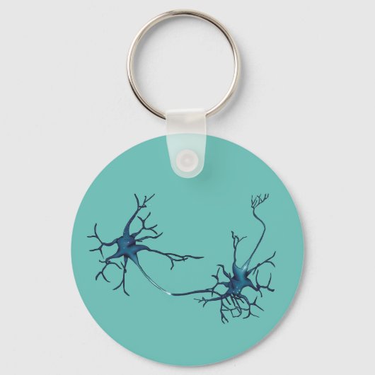 Synapse zwischen Neuronen, Neurowissenschaftsneuro Schlüsselanhänger (Rückseite)