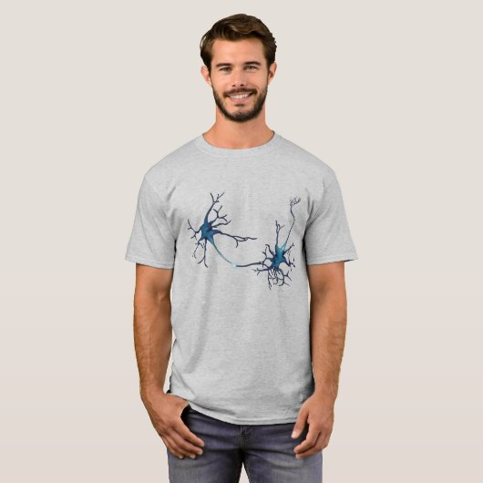 Synapse zwischen Neuronen, Neurowissenschaftsneuro T-Shirt (Vorne ganz)